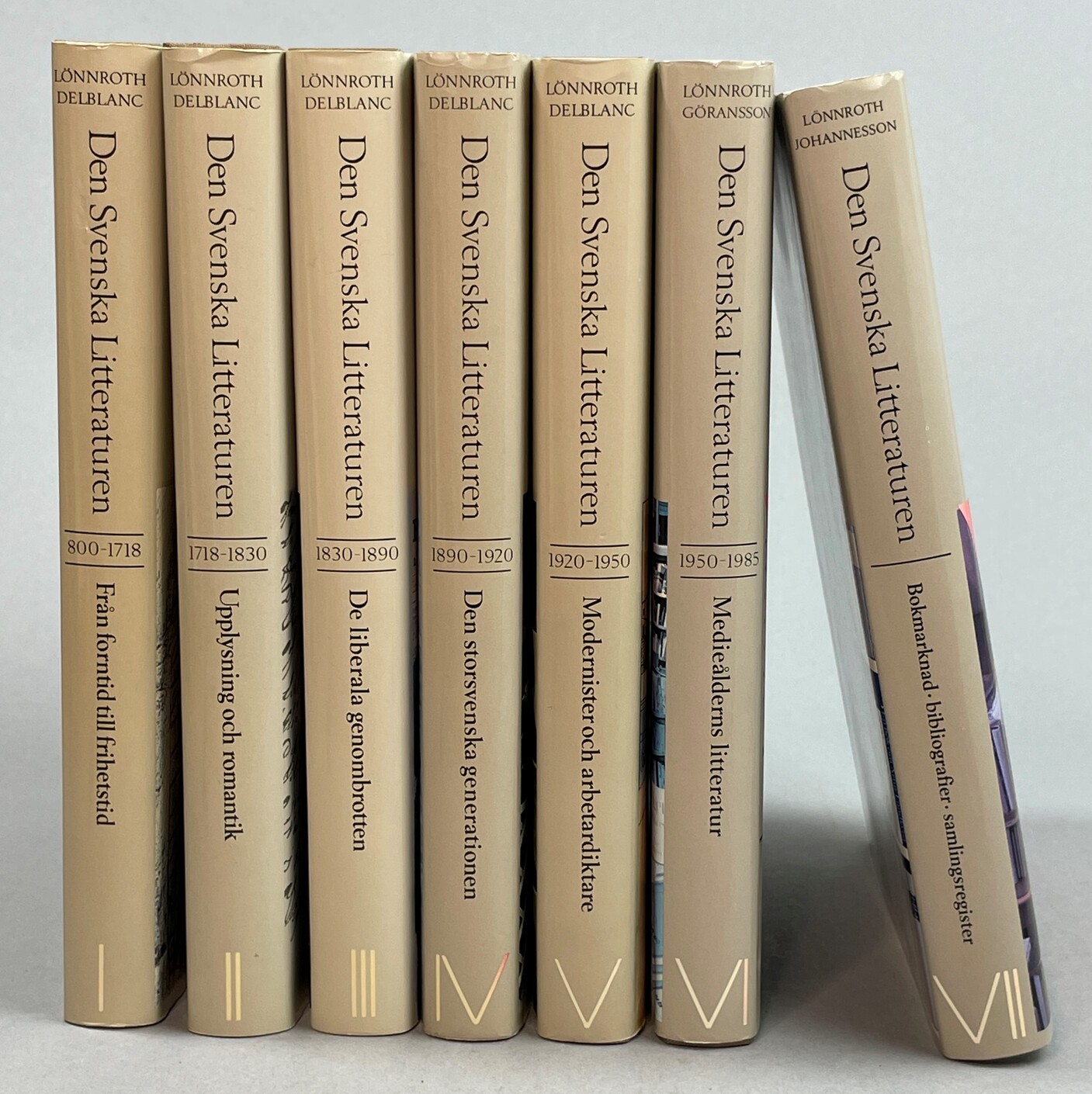 Den svenska litteraturen. I-VII. [Utg. av] Bonniers.