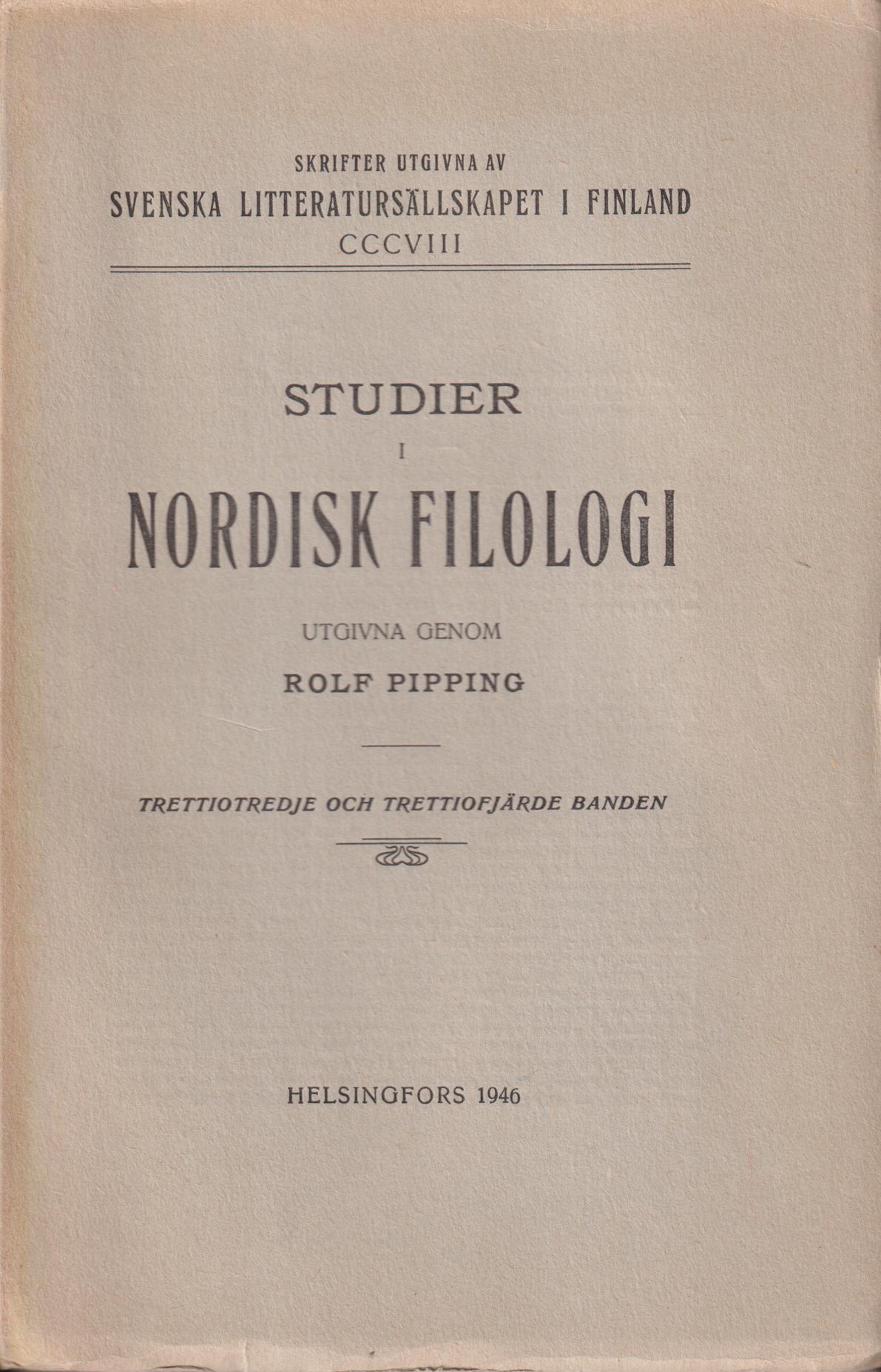 Studier över substantivböjningen i Finlands svenska folkmål.