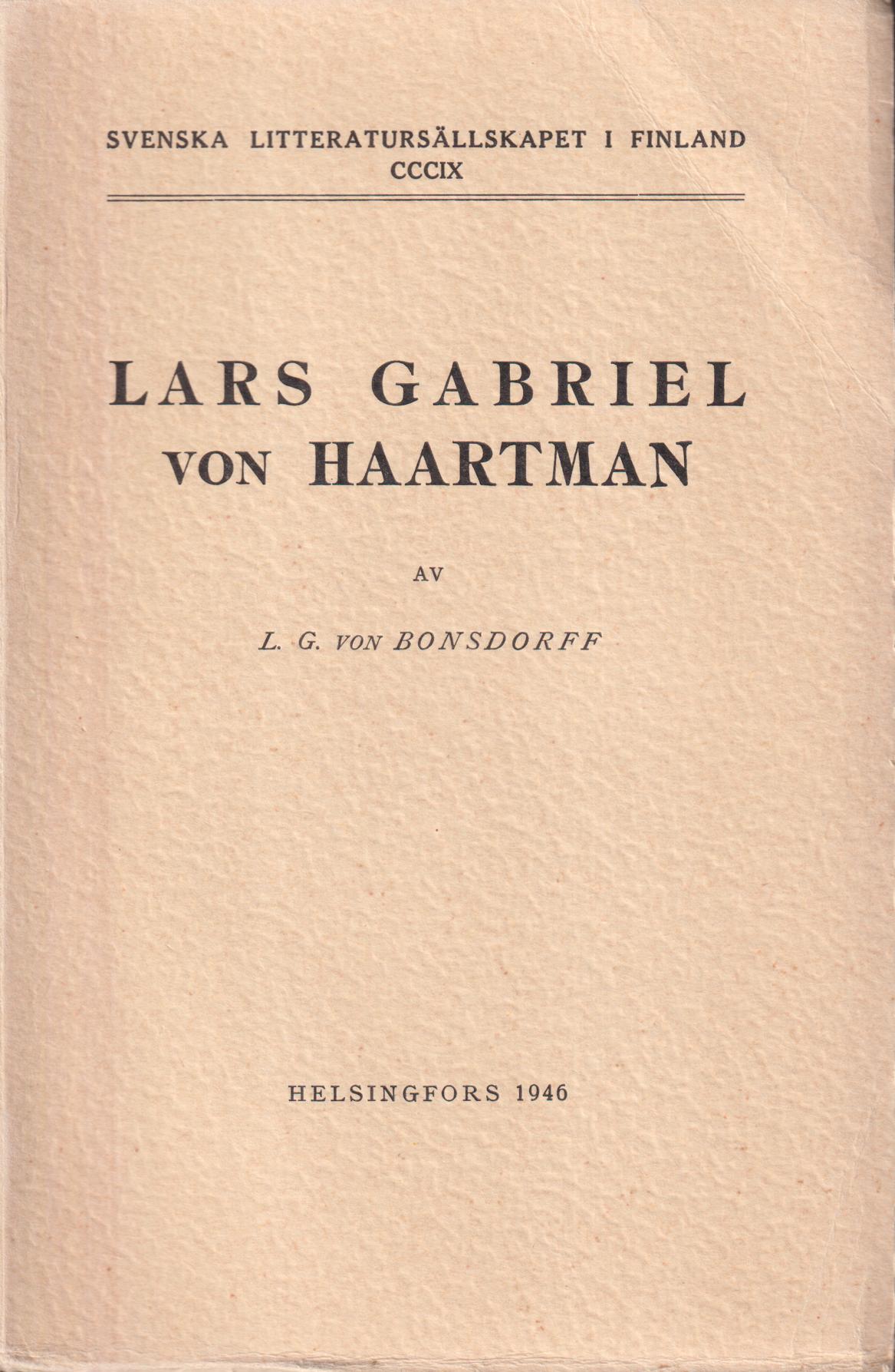 Lars Gabriel von Haartman intill 1827.