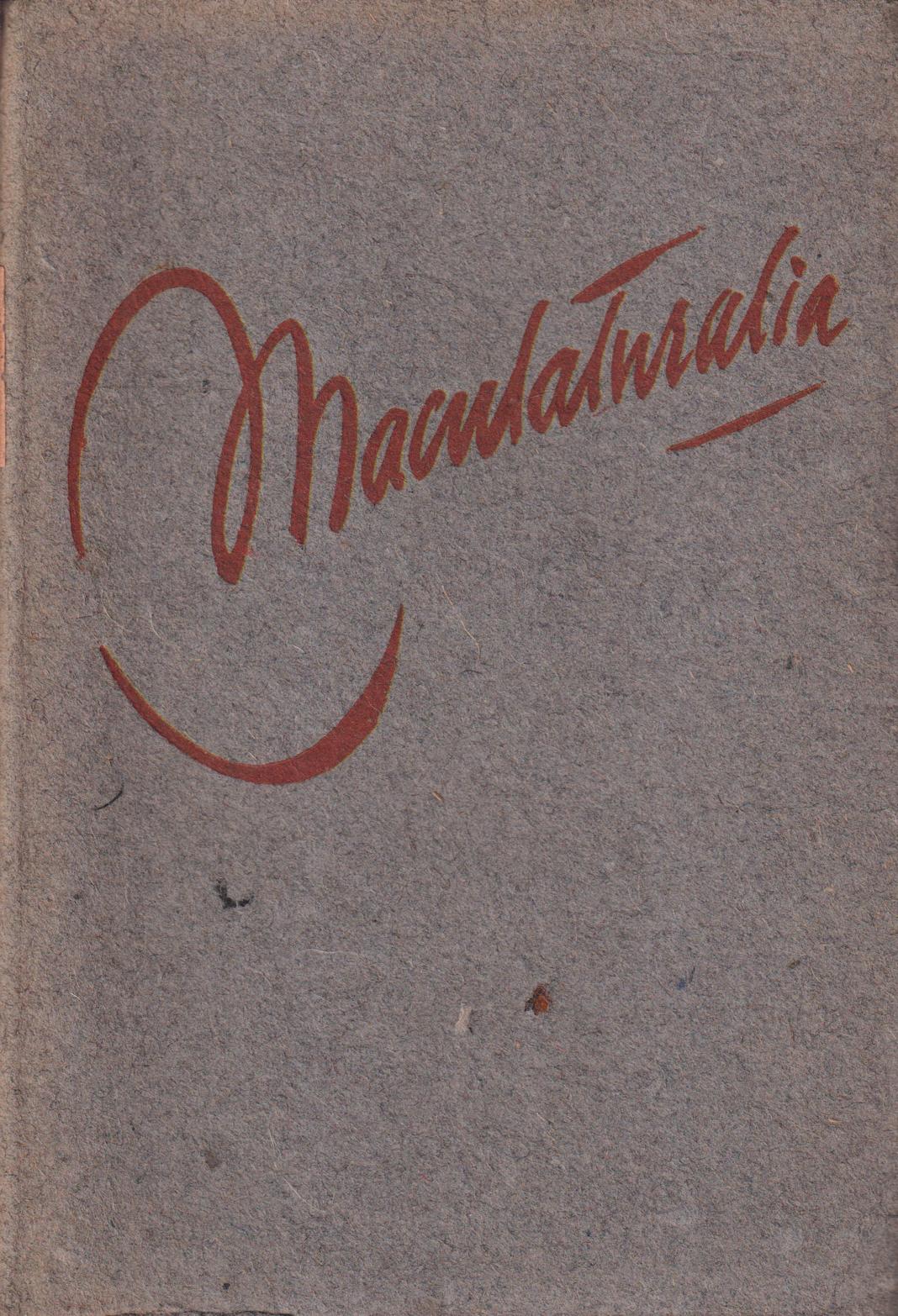 Maculaturalia. En fantasi för bokvänner. Med förord av Hjalmar Lundgren. Teckningar av Gunnar Lindvall. Auktoriserad översättning av E.P. Enevald.