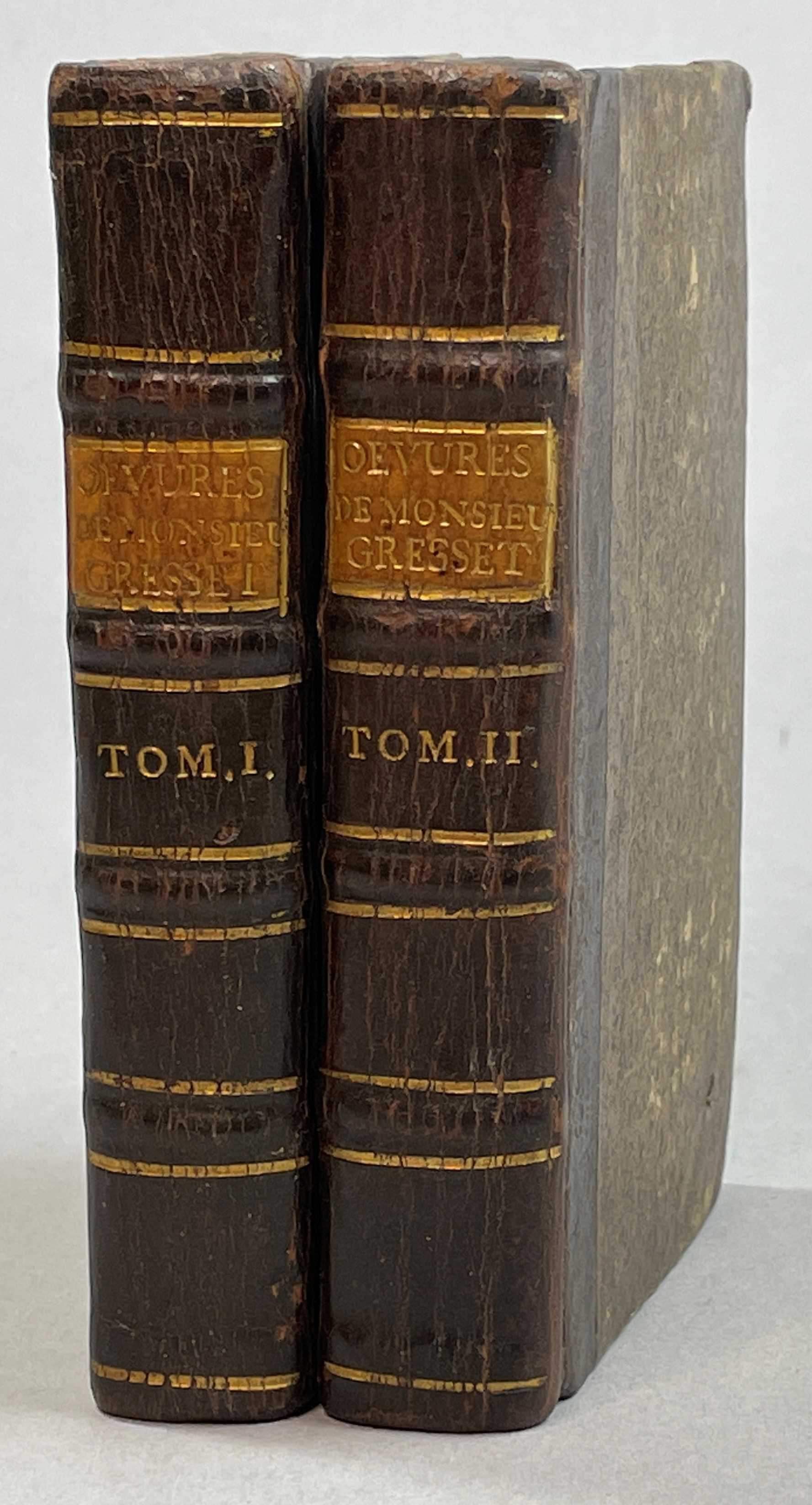 Oeuvres de Monsieur Gresset, de l’Academie Francoise. Nouvelle Edition, Revue, Corrigée, & Considérablement Augmentée. Tome Premier [... Tome Second].
