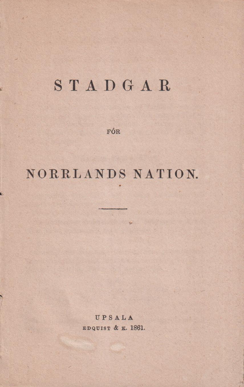 Stadgar för Norrlands nation.