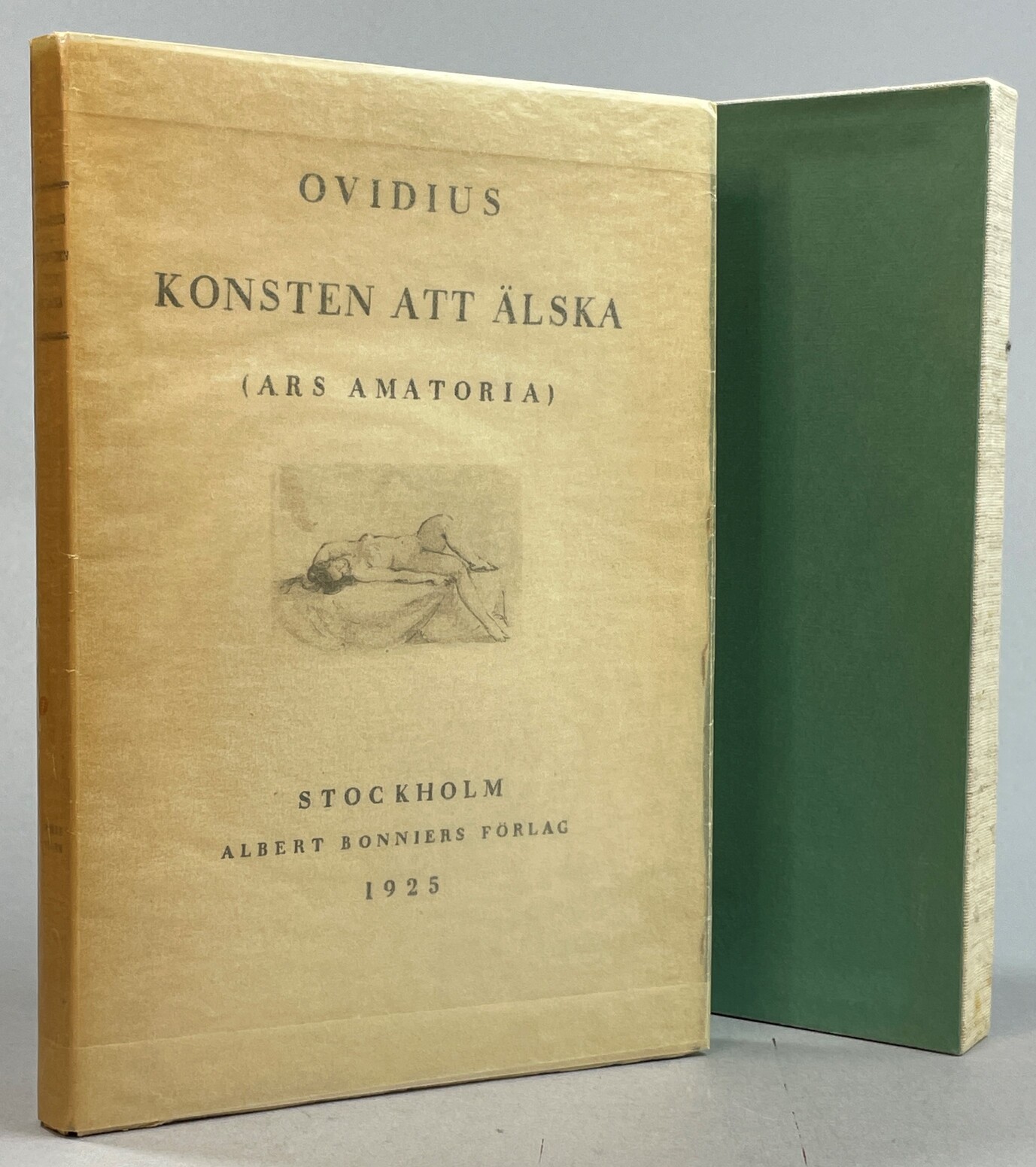 Konsten att älska. Från latinet översatt av Elias Janzon. Med teckningar försedd av Yngve Berg. [Utg. av] Albert Bonniers förlag.