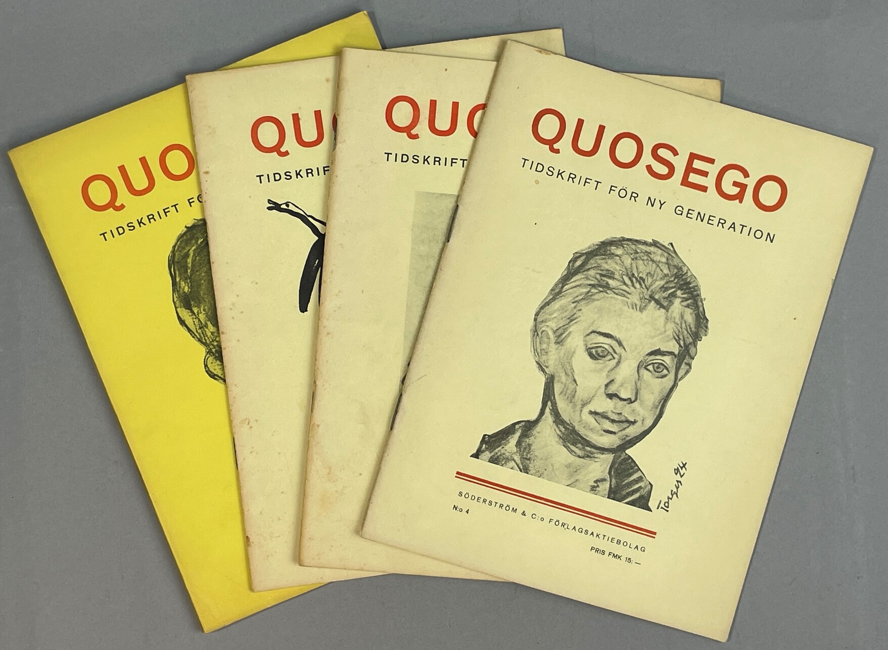 Quosego. Tidskrift för ny generation. N:o [1]-4. [Utg. av] Söderström & C:o Förlagsaktiebolag.