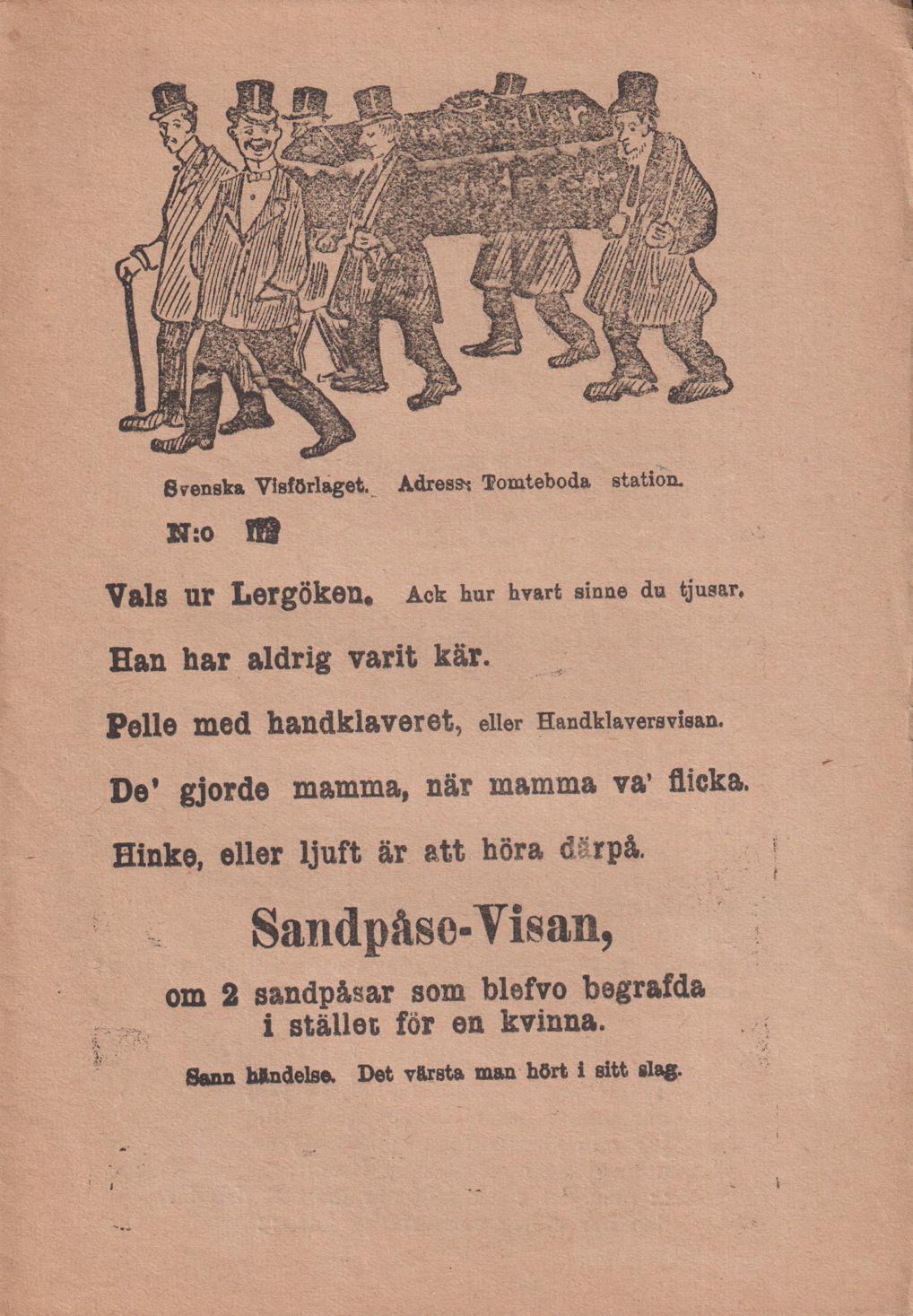N:r 112 (?). [Utg. av] Svenska Visförlaget.