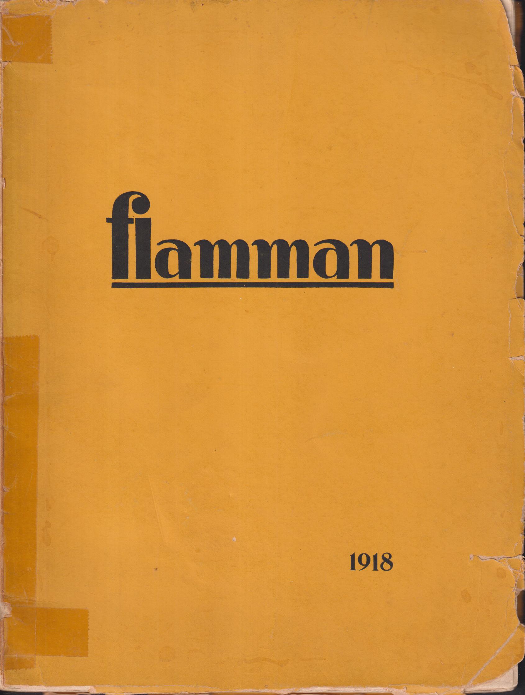 Flamman. Kalender för modern Konst 1918. Konsttidskrift skall vara konstnärlig gest.