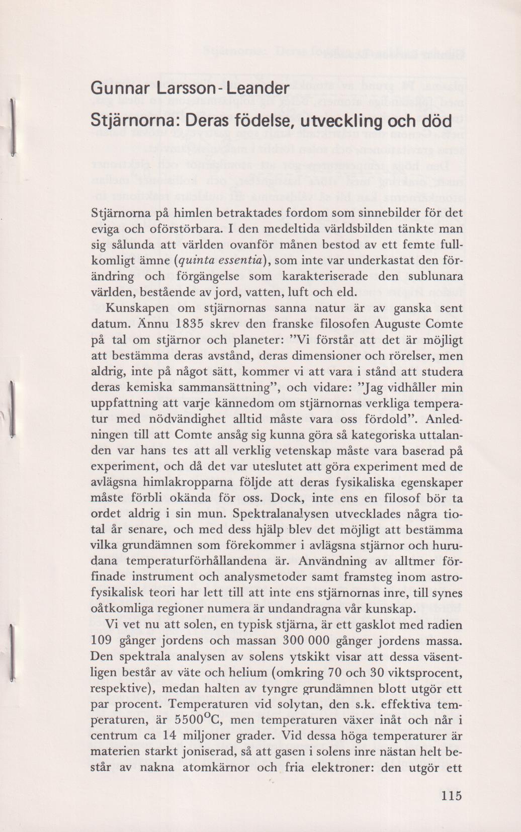 Stjärnorna: Deras födelse, utveckling och död [= rubrik].