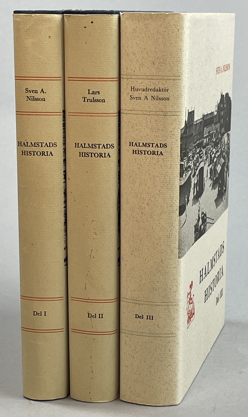 Halmstads historia. Del I. Den danska tiden. [... Del II. Tiden 1645-1850; ... Del III. Tiden 1850-1973]. [Utg. av Halmstads stads historiekommitté].