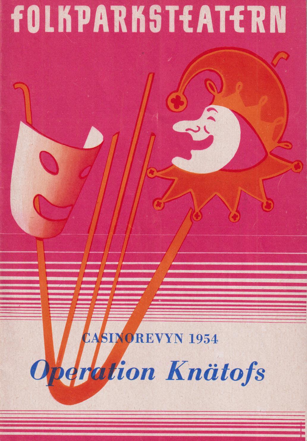 Folkparksteatern. Casinorevyn 1954. Operation Knätofs. [= omslagstitel].