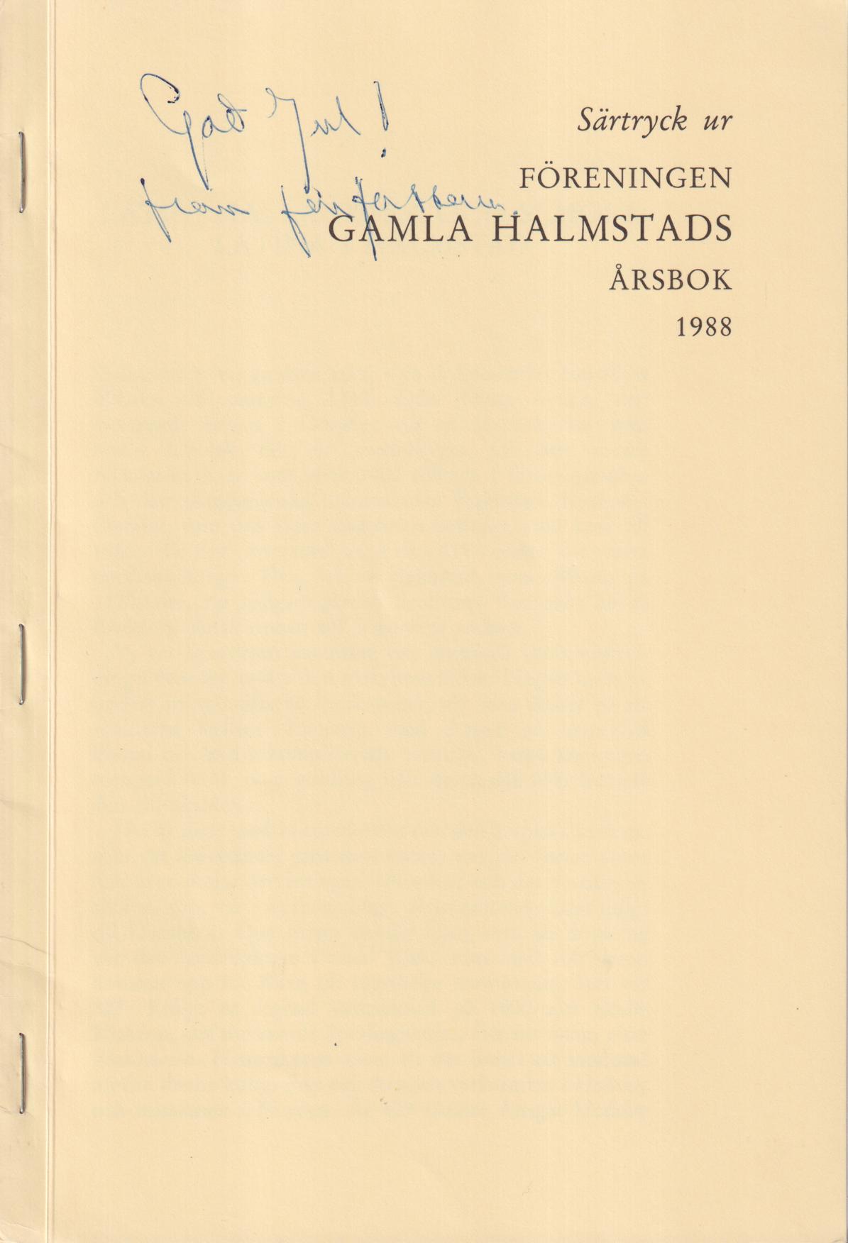 Latin, halländska och Schola latina i Halmstad [= rubrik].