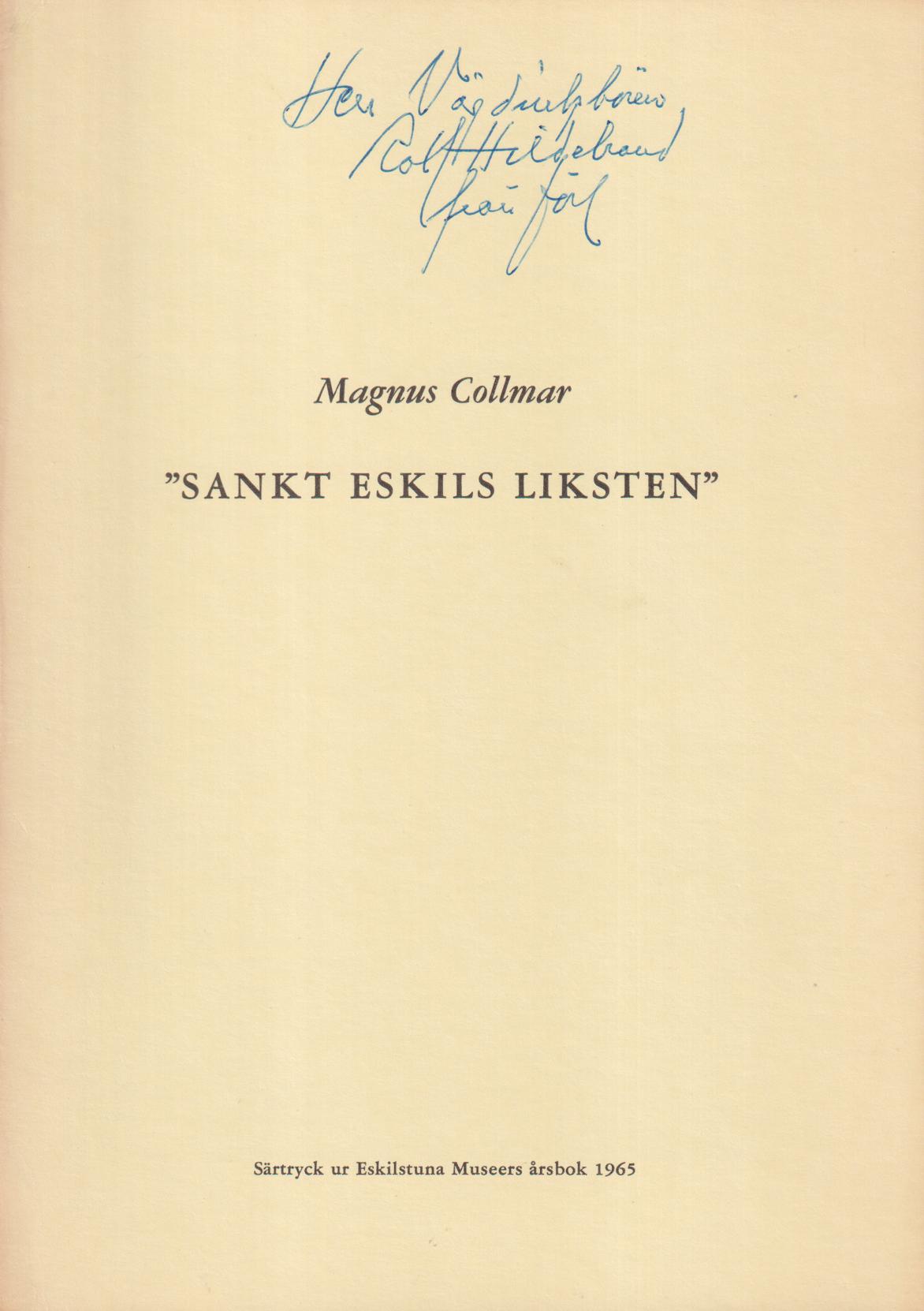‘Sankt Eskils liksten’ [= rubrik].