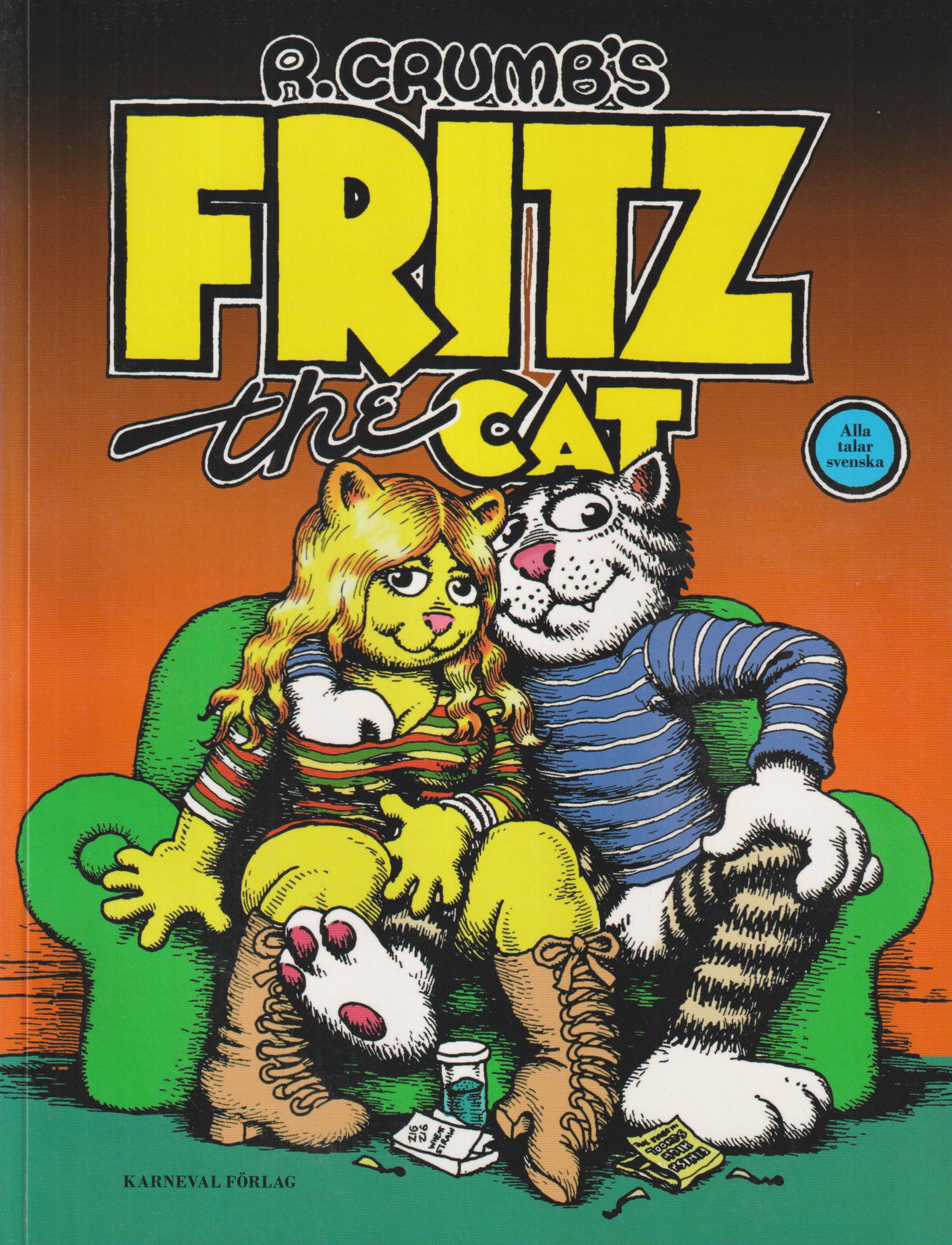 Fritz the Cat. Översättning: Andreas Palmær. Textning: Fabian Göransson. Färgläggning: Per Åhlin. [Utg. av] Karneval förlag.