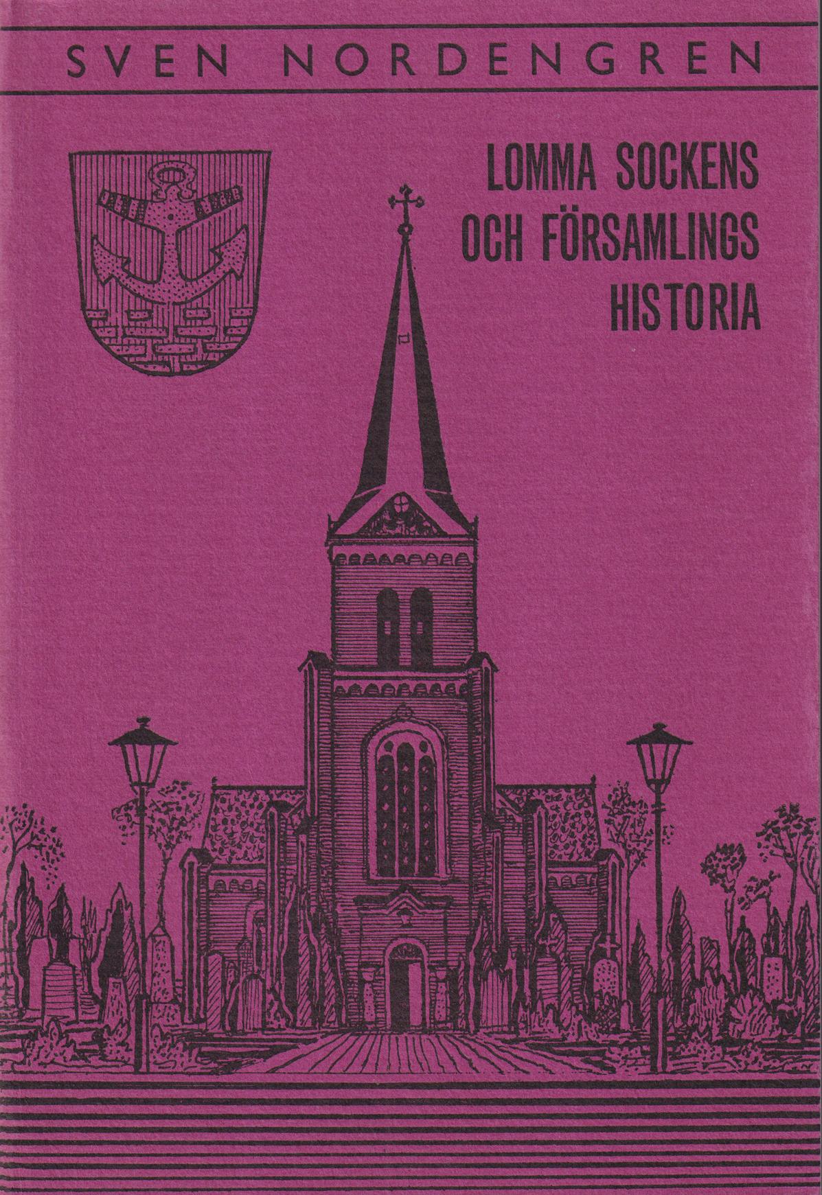 Lomma sockens och församlings historia. Teckningar och omslag av Gunnar Nylund.