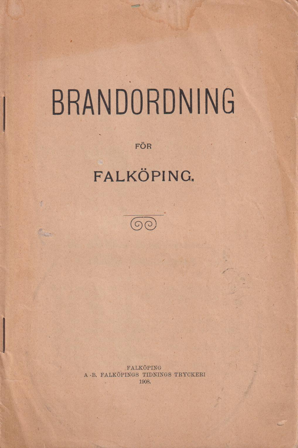 Brandordning för Falköping.