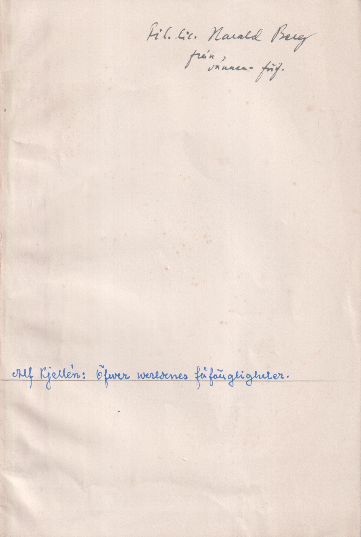 Öfwer werldenes fåfängligheter. Några synpunkter på en Runius-dikt [= rubrik].