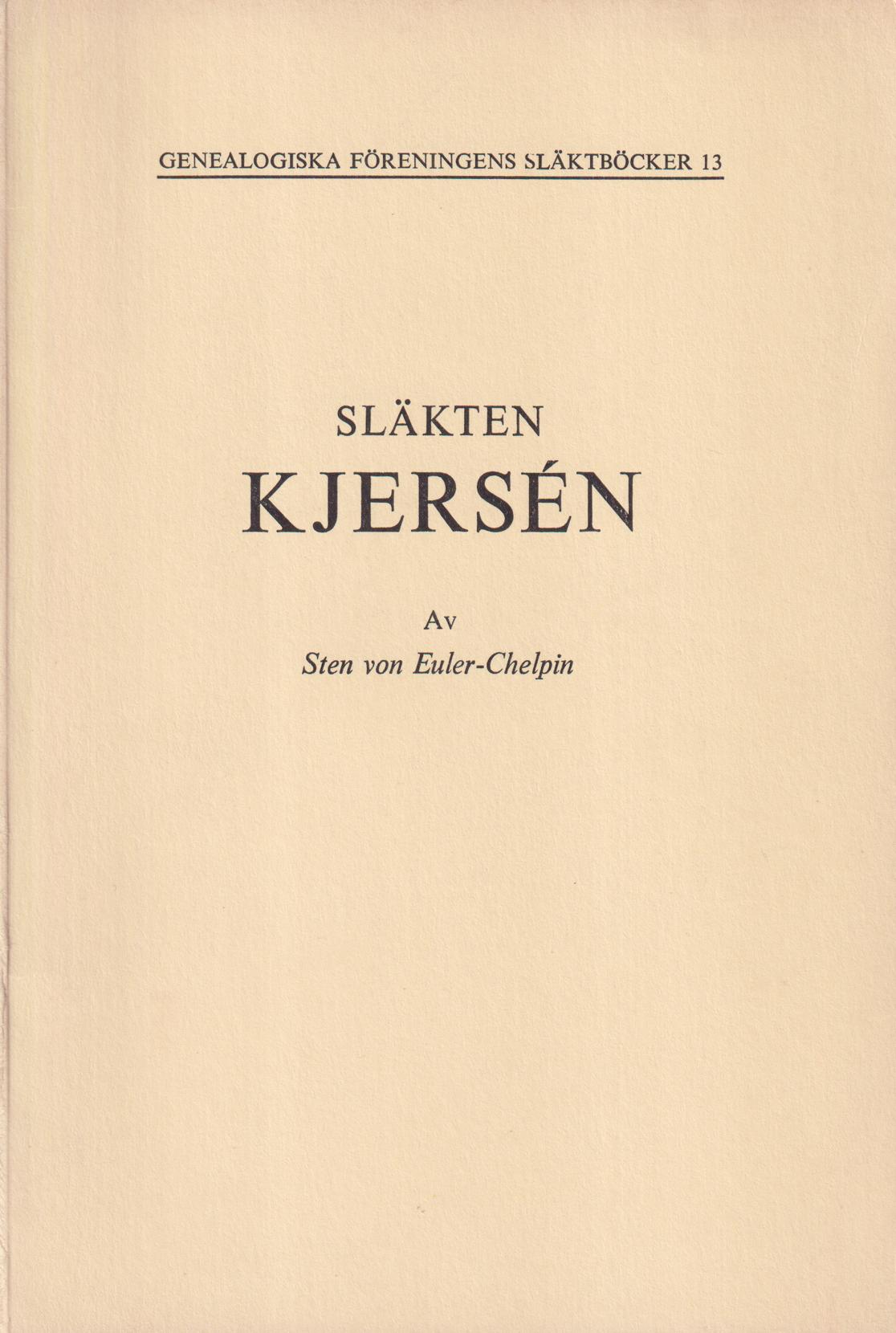 Släkten Kjersén.