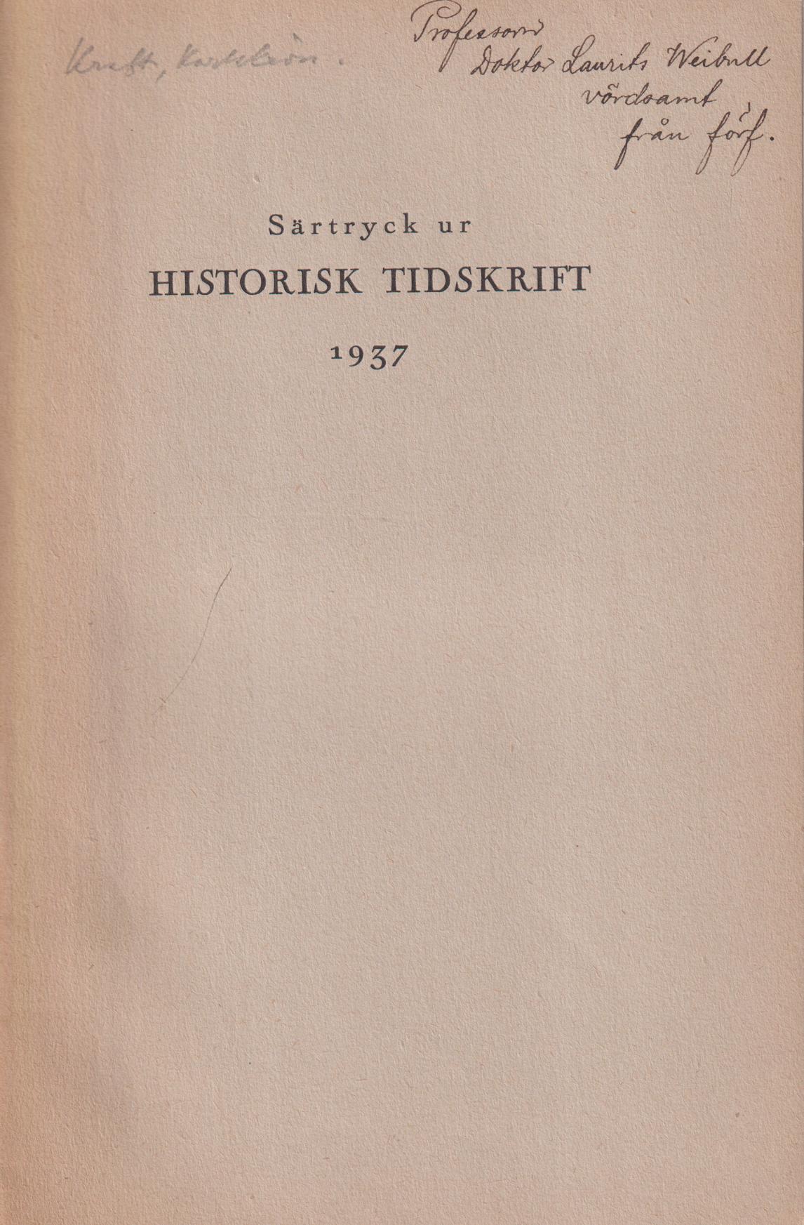 Karlskrönikans datering [= rubrik].