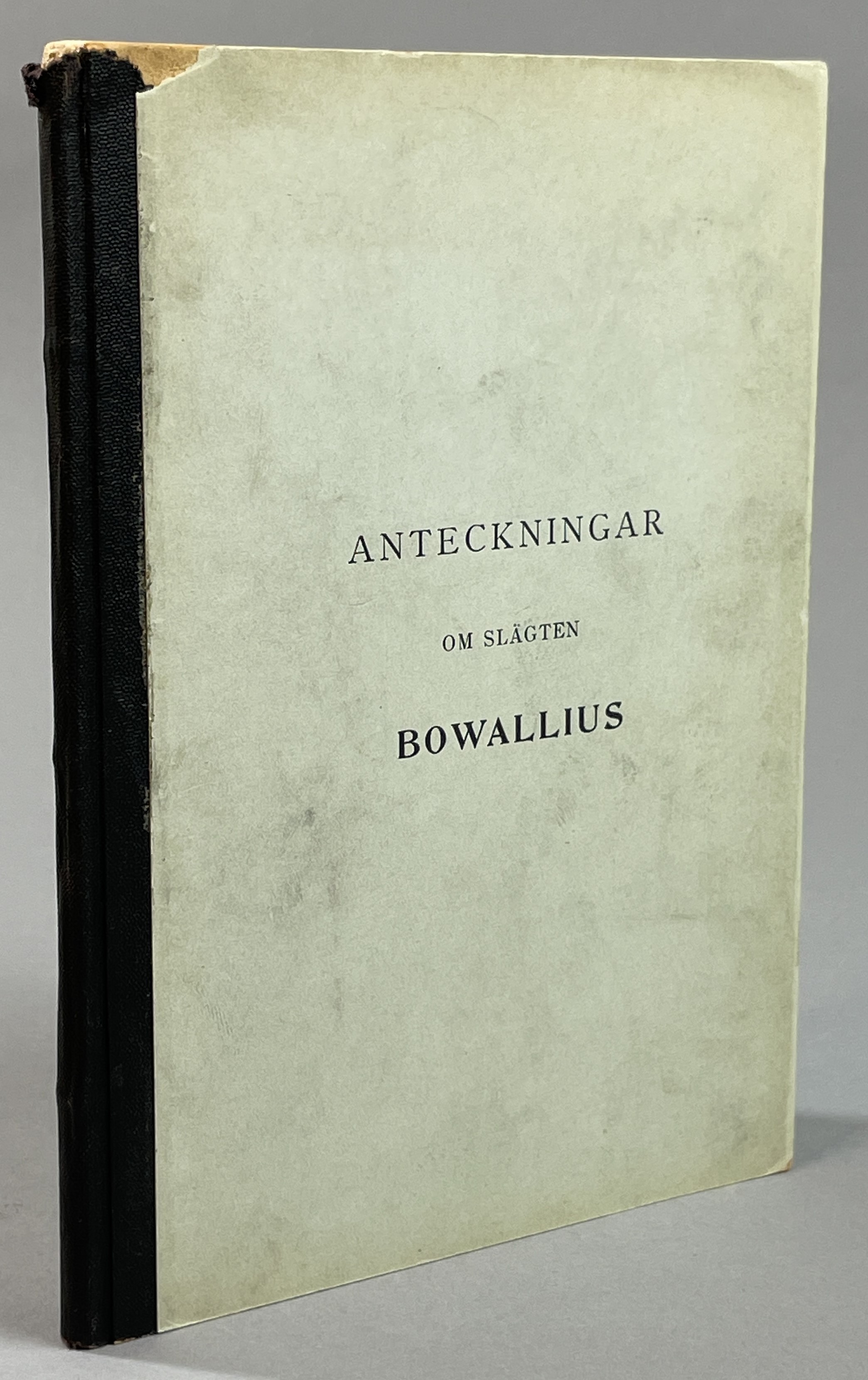 Genealogiska anteckningar om slägten Bowallius.