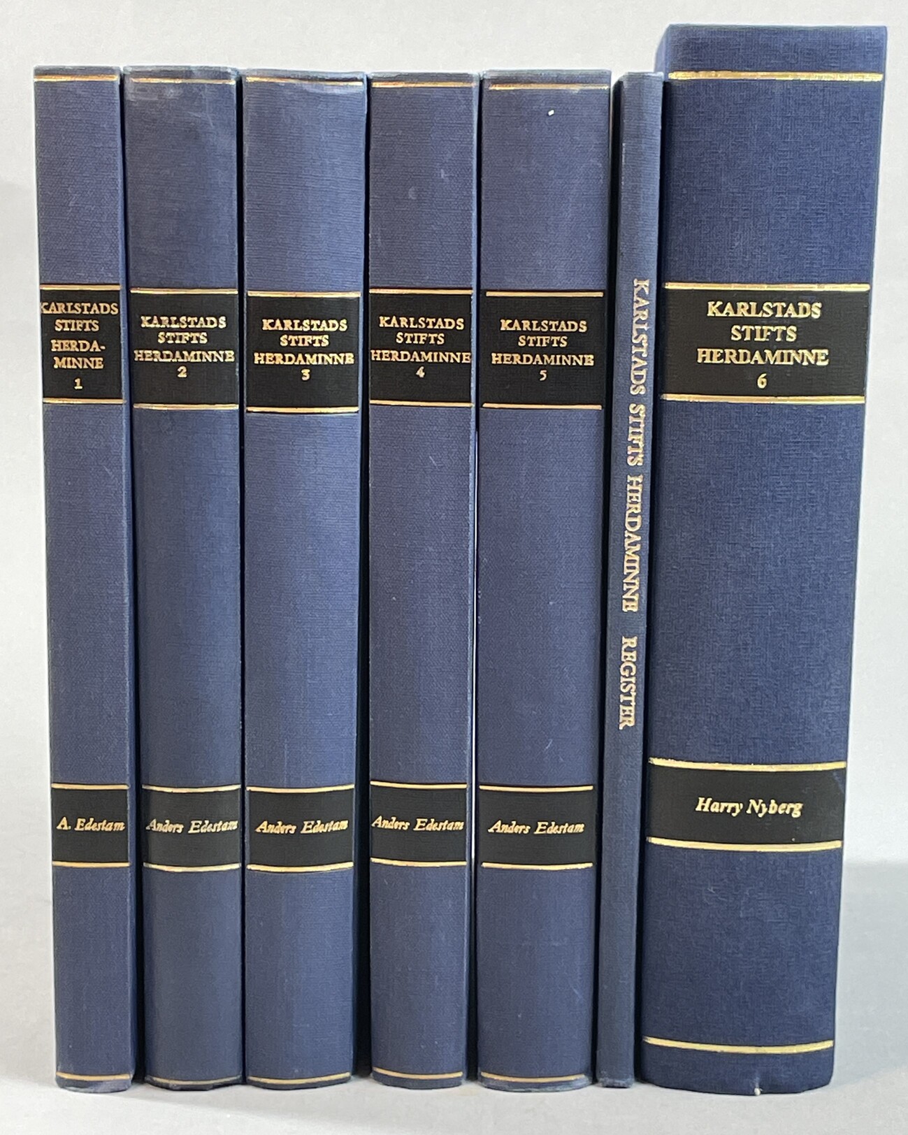 Karlstads stifts herdaminne från medeltiden till våra dagar. I-VI [+ Person- och församlingsregister, utarbetat av Gunnar Bergström].