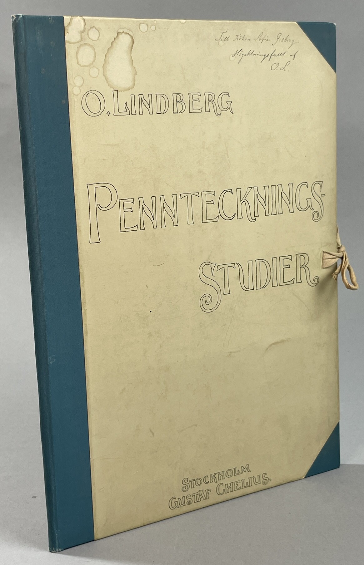 Pennteckningsstudier af O. Lindberg ... 16 planscher i fotolitografi till tjenst vid undervisning i pennteckning. [Utg. av] Gustaf Chelius.