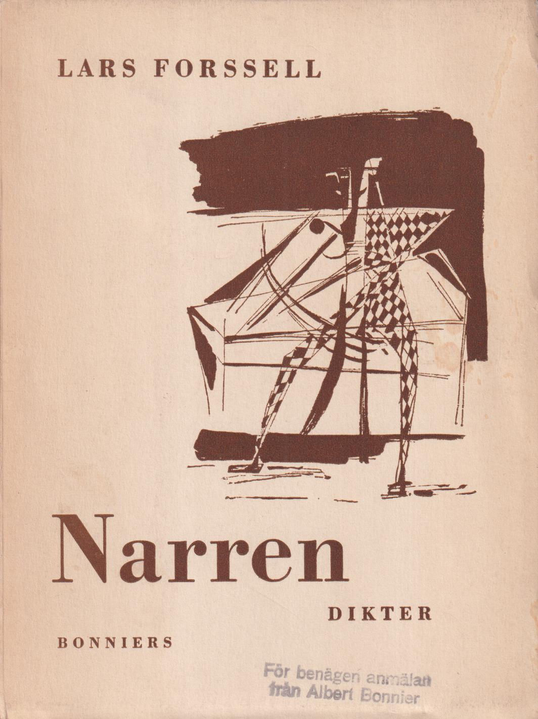 Narren. En diktsvit. [Utg. av] Bonniers.