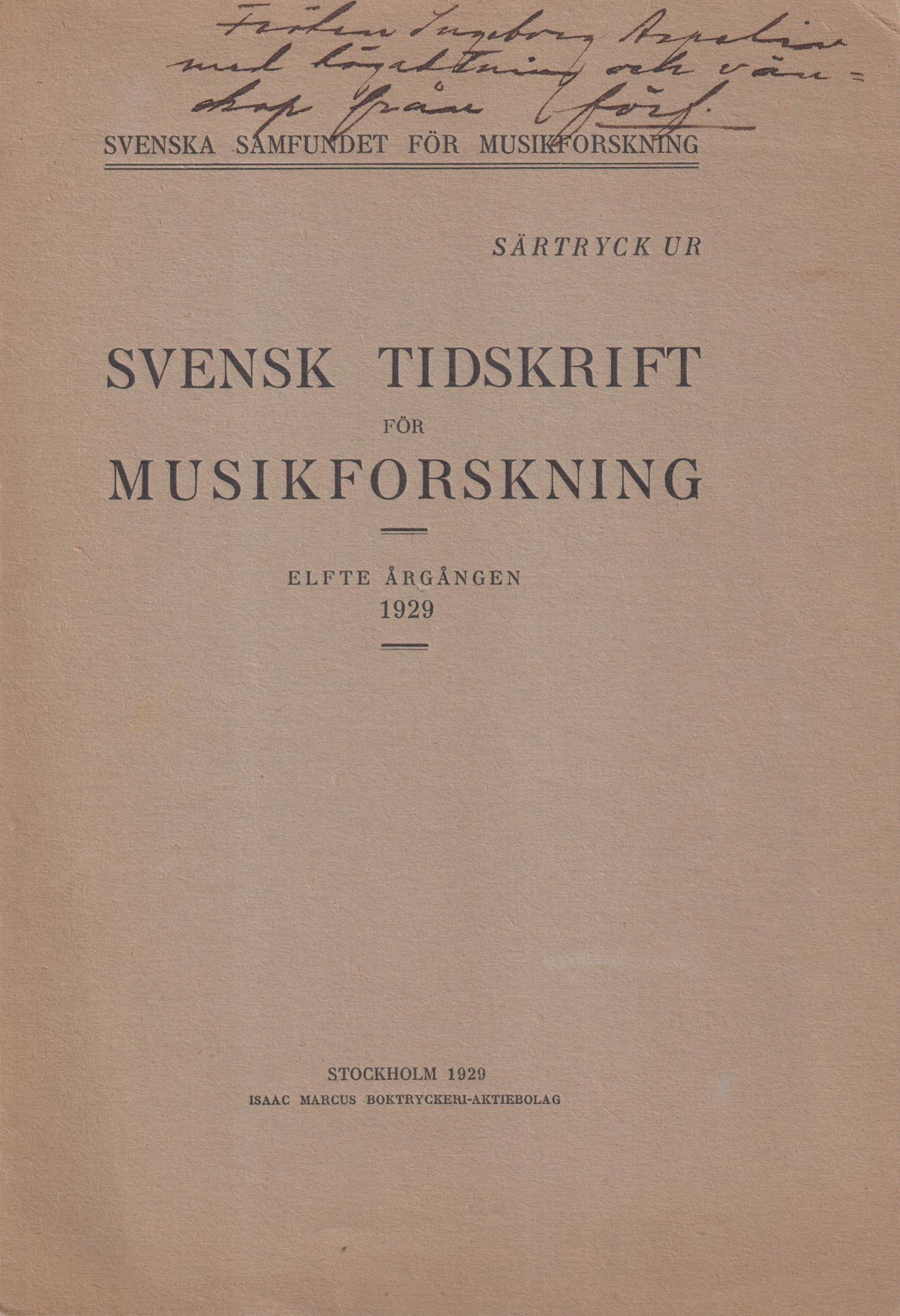 Ett nyupptäckt porträtt av Franz Berwald [= rubrik].