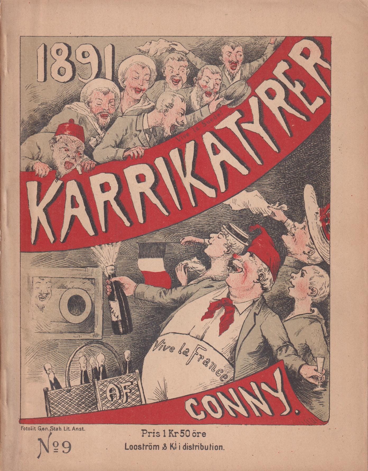 Karrikatyrer 1891 af Conny. No 9.