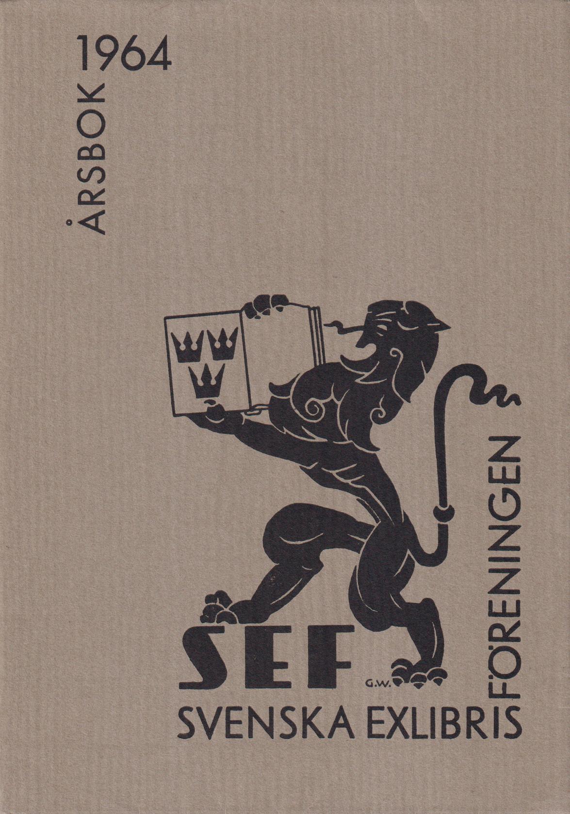 Svenska Exlibrisföreningens Årsbok 1964 under redaktion av Brita Stina Nordin-Pettersson.