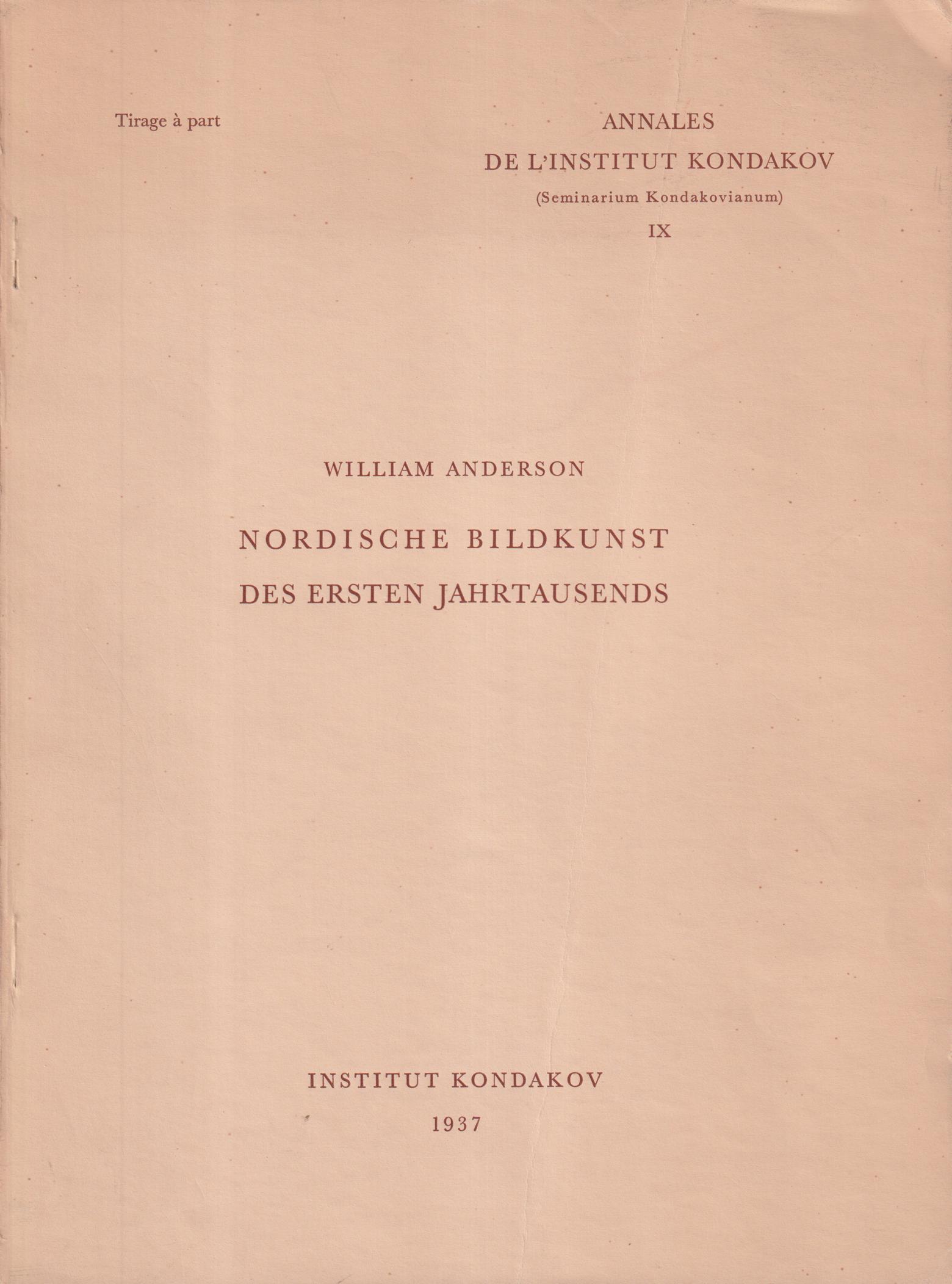 Nordische Bildkunst des ersten Jahrtausends [= headline].