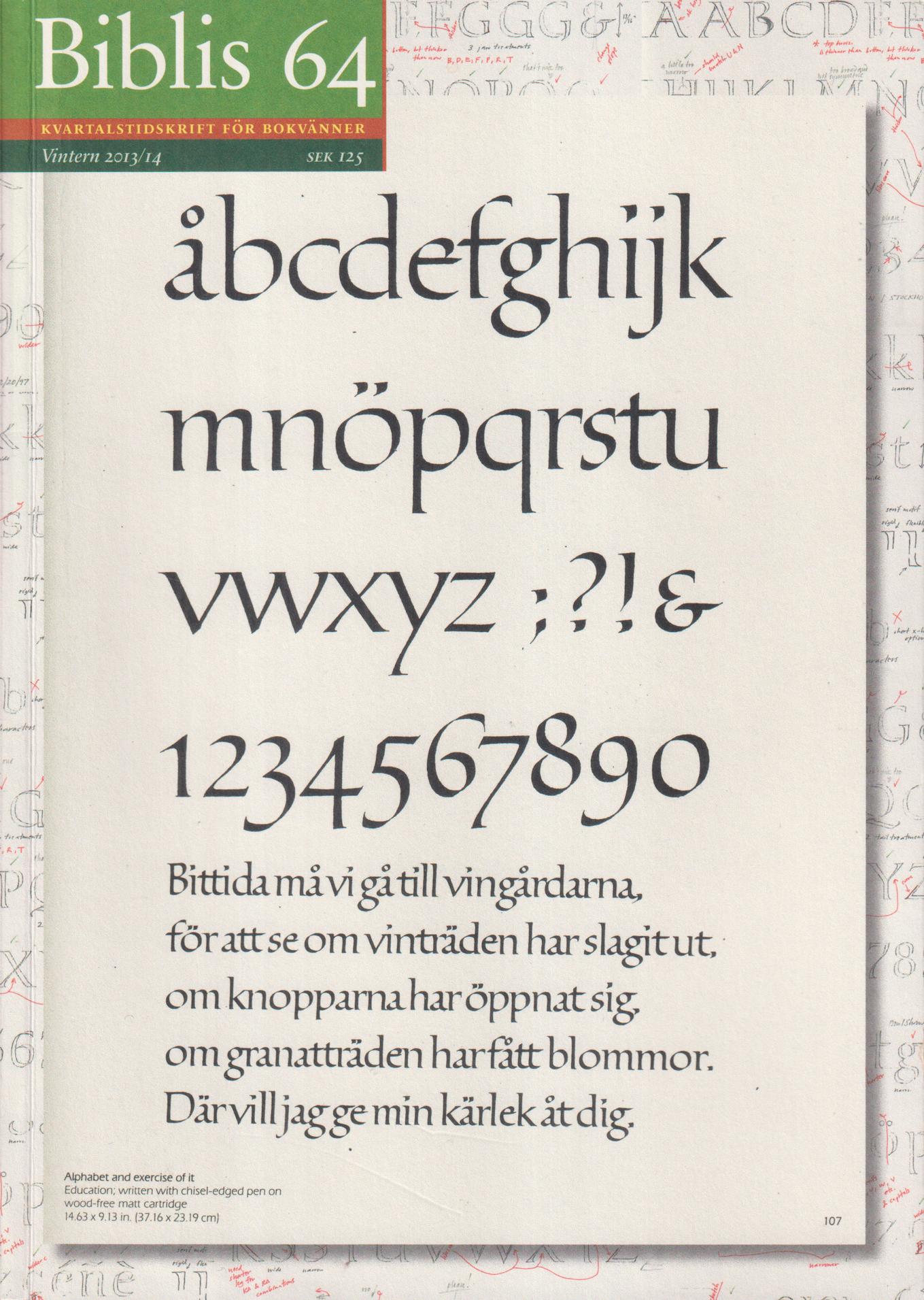 Biblis 64. Vintern 2013/14. [Kvartalstidskrift för Bokvänner]. [Utg. av] Föreningen Biblis.