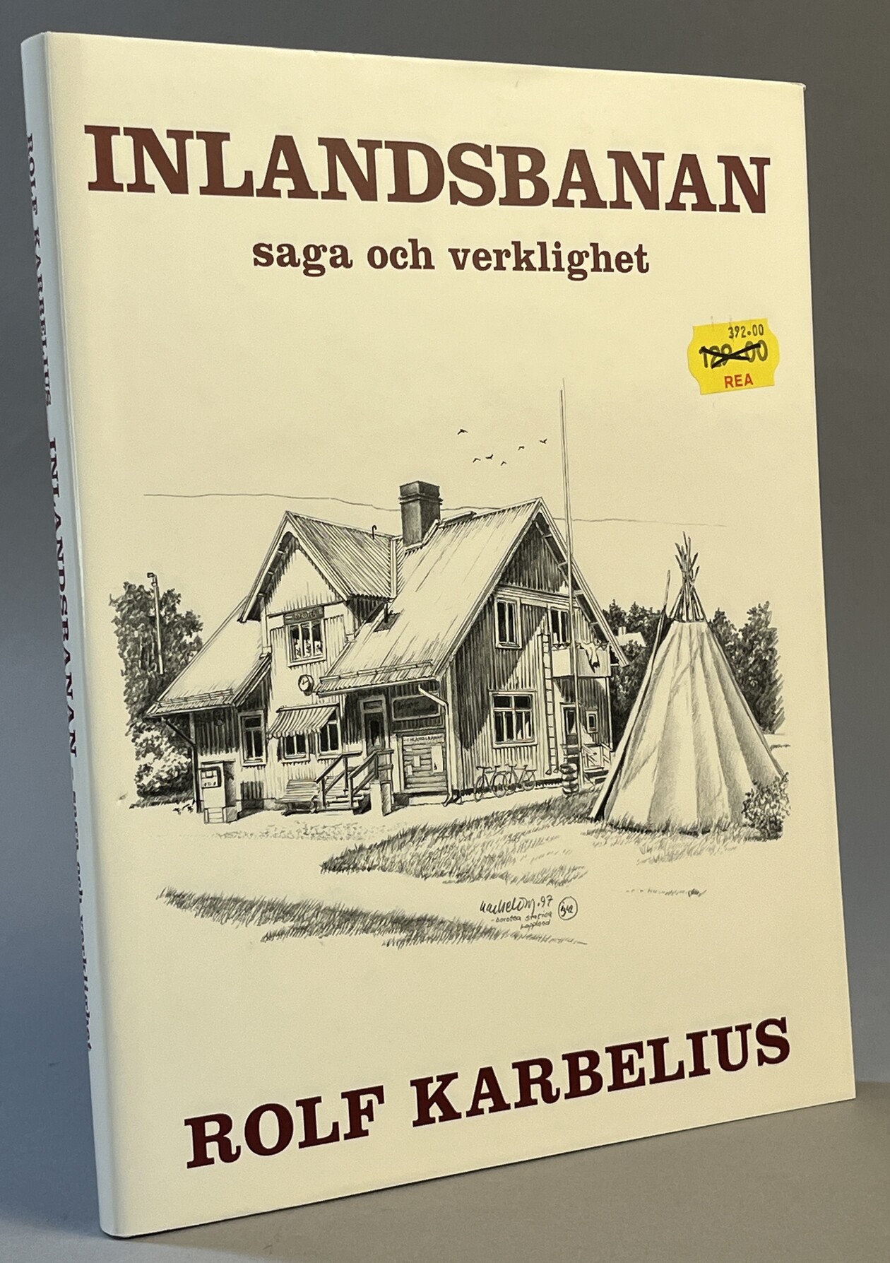 Inlandsbanan. Saga och verklighet. En konstnär ritar och berättar. [Utg. av] Inlandsbanan AB.