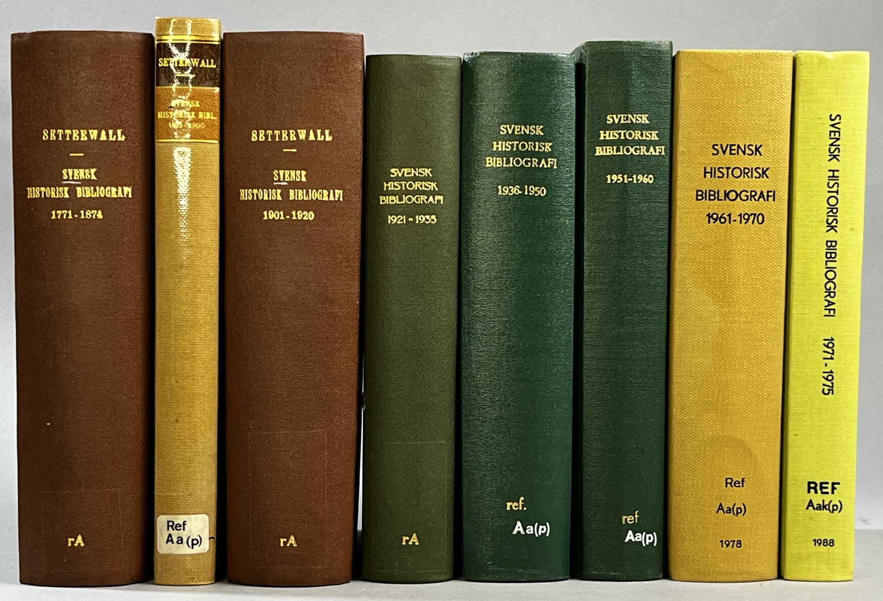 Svensk historisk bibliografi 1771-1975.