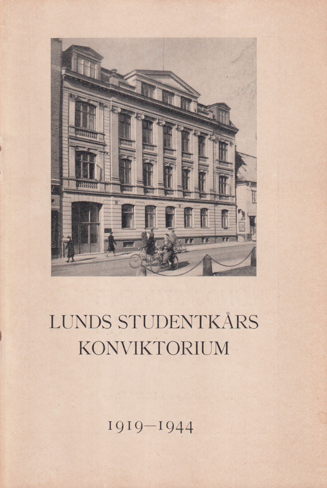 Lunds studentkårs konviktorium 1919-1944.