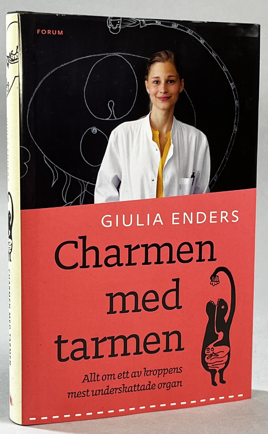 Charmen med tarmen. Allt om ett av kroppens mest underskattade organ. Med teckningar av Jill Enders. Översättning Frederik Sjögren. [Utg. av] Forum.
