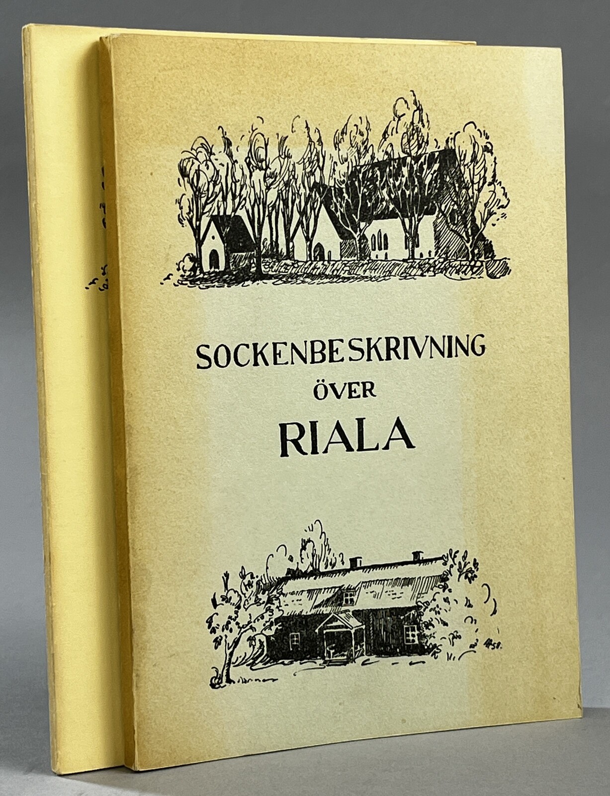 Riala socken av Åkers skeppslag. [Del I]. Sockenbeskrivning. Belönad med 1:a pris i Stockholms län 1956. Med 12 illustrationer och en karta. Utgiven av Studiecirkeln Min Hemsocken i Riala. [... Del II. Fortsättning av Sockenbeskrivning över Riala 1958. Med 11 illustrationer].