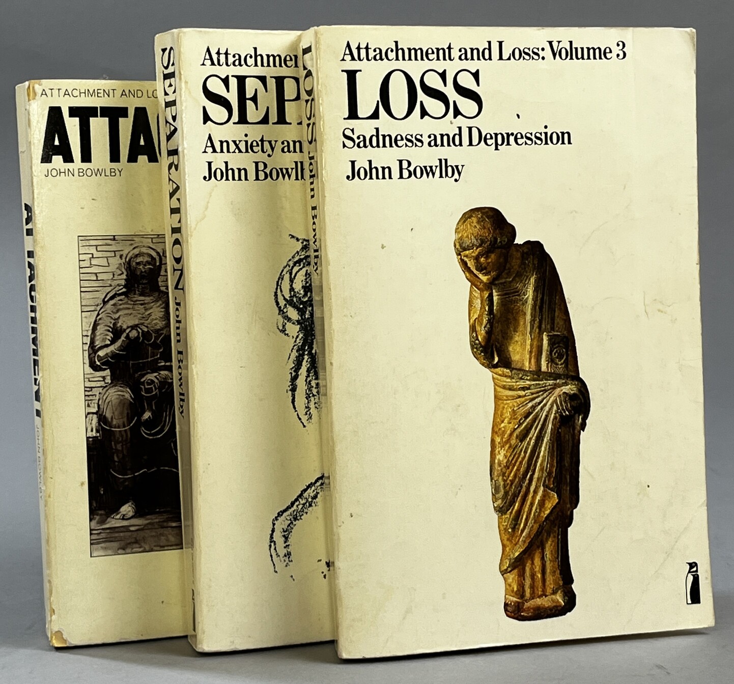 Attachment and Loss. Volume I. Attachment. [... II. Separation: Anxiety and Anger; ... III. Loss: Sadness and Depression].
