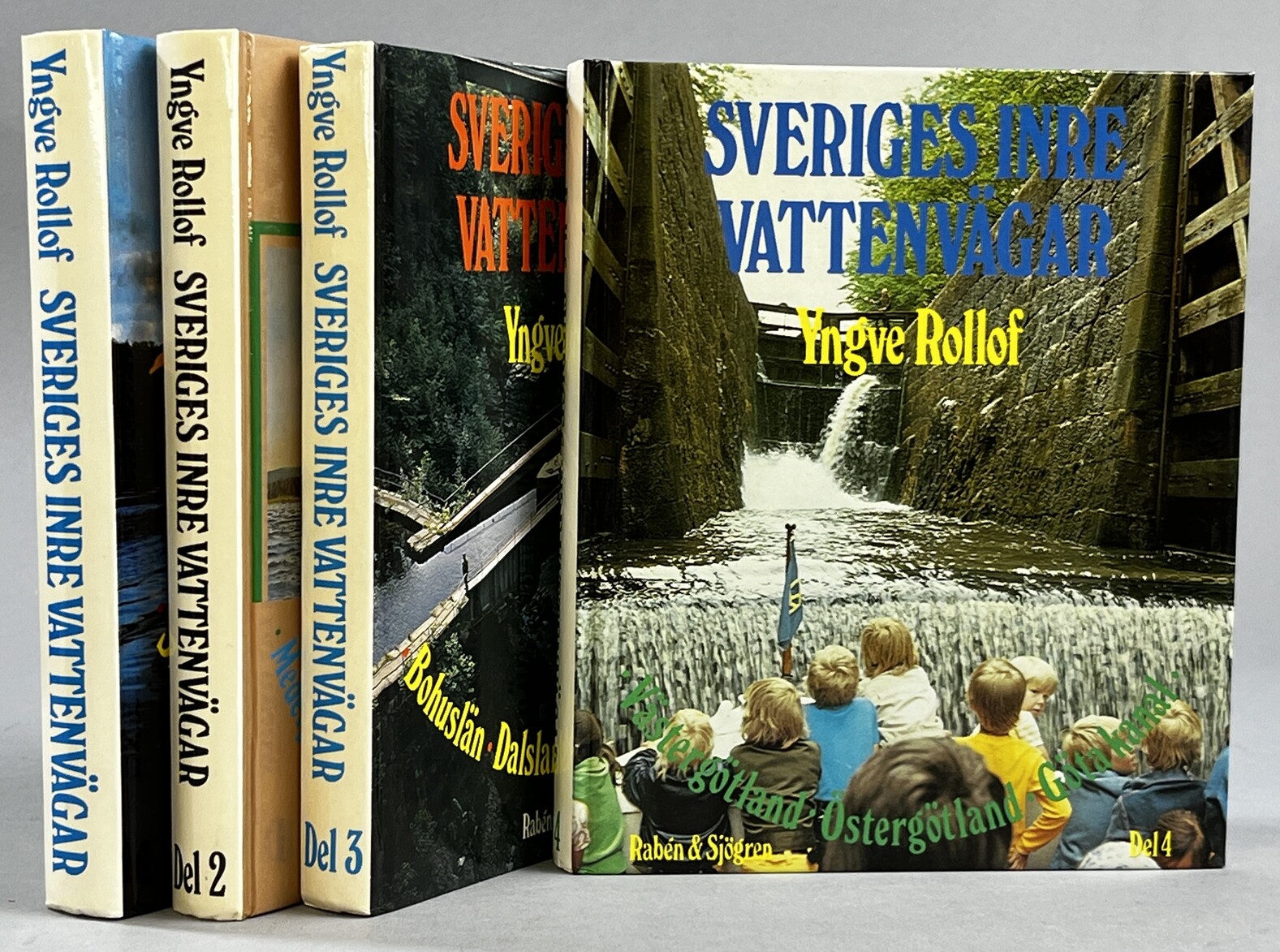 Sveriges inre vattenvägar. Del 1. Skåne, Blekinge, Halland, Småland. [... 2. Medelpad, Ångermanland, Västerbotten, Norrbotten; ... 3. Bohuslän, Dalsland, Trollhätte kanal; ... 4. Västergötland, Östergötland, Göta kanal]. [Utg. av] Rabén & Sjögren.