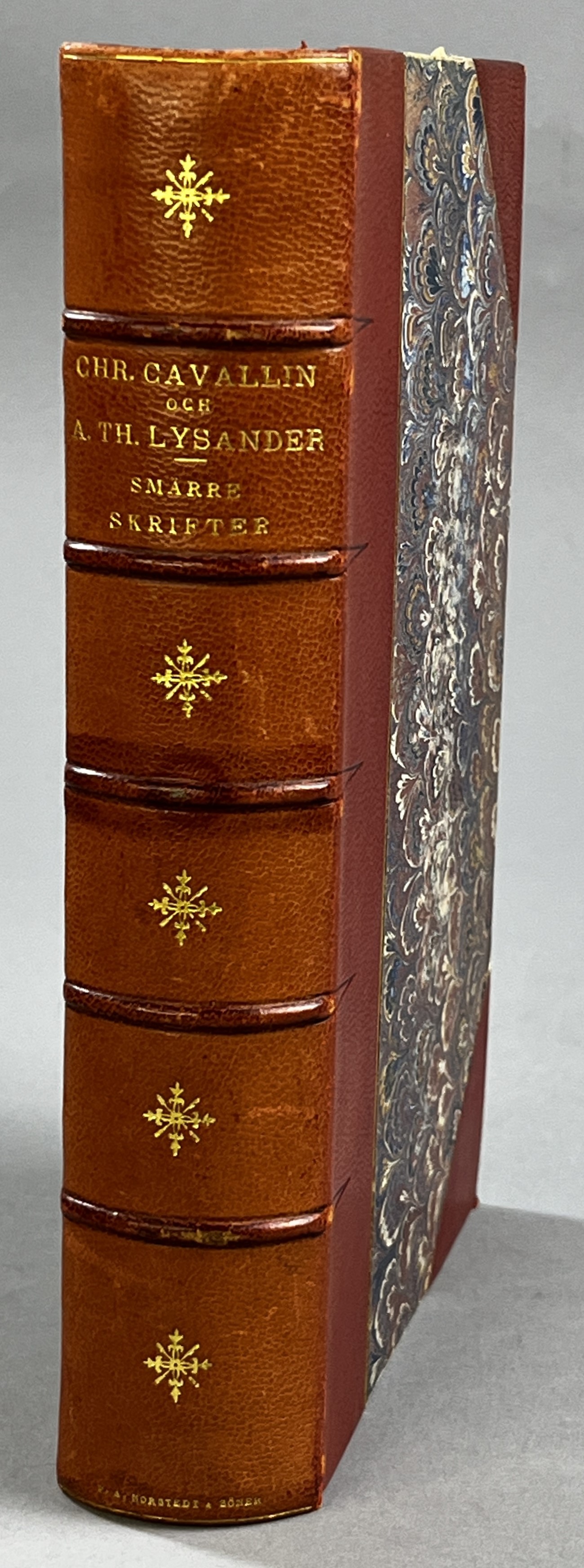 Smärre skrifter i urval. Samlade och utgifna efter författarnes död. Chr. Cavallin och A. Th. Lysander. Med inledning och lefnadsteckningar af Martin Weibull. [Utg. av] P.A. Norstedt & Söners förlag.