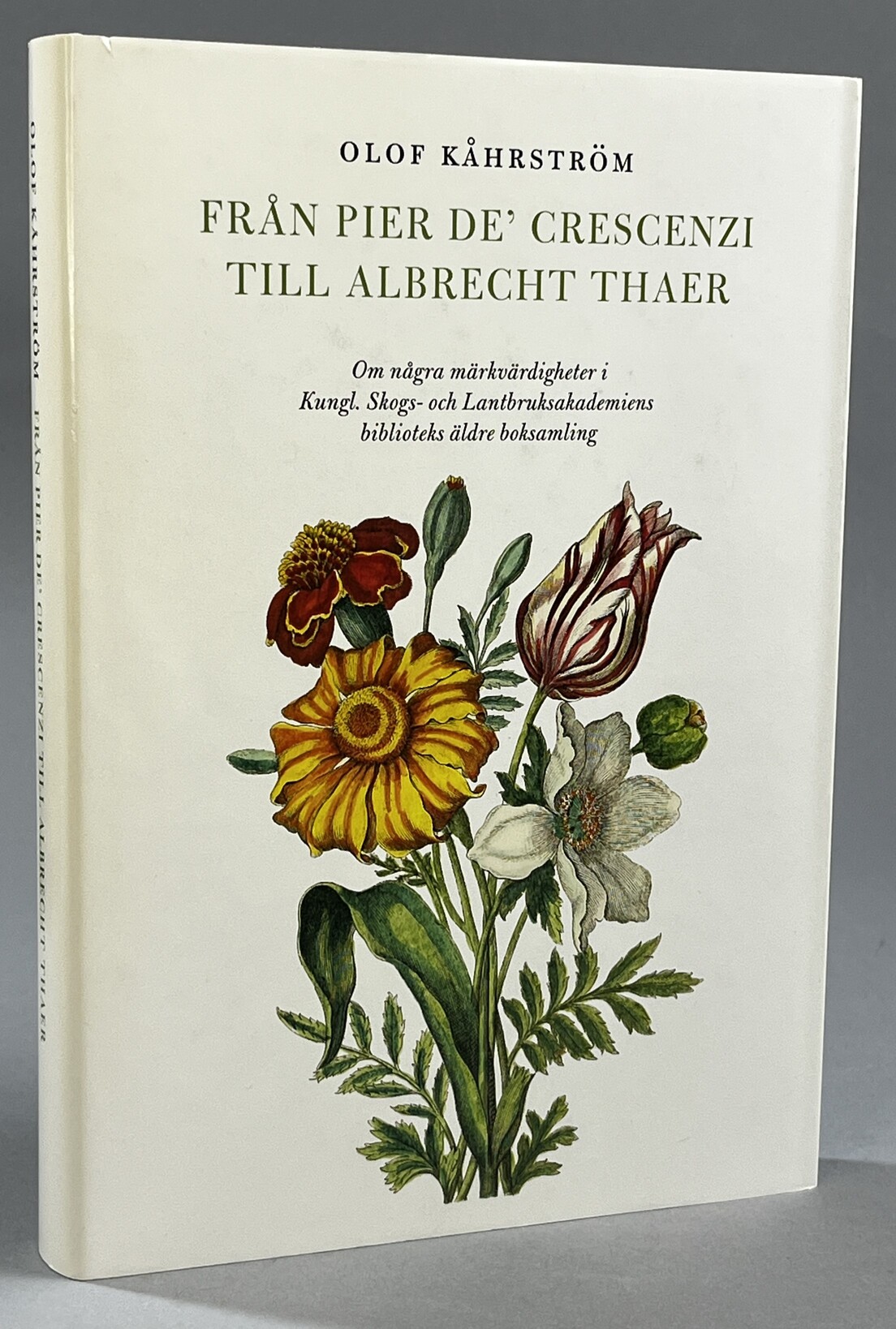 Från Pier de’ Crescenzi till Albrecht Thaer. Om några märkvärdigheter i Kungl. Skogs- och Lantbruksakademiens biblioteks äldre boksamling. Med ett bidrag om de handskrivna växtanteckningarna i Tycho Brahes exemplar av Pier de’ Crescenzis ‘New Feldt und Ackerbaw’ av Kjell Lundquist. [Utg. av] Kungl. Skogs- och Lantbruksakademien.