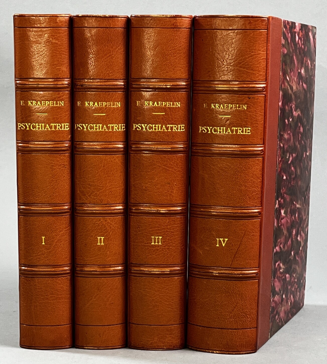 Psychiatrie. Ein Lehrbuch für Studierende und Ärzte. Achte, vollständig umgearbeitete auflage. I. Band. Allgemeine Psychiatrie. [... II. Band. Klinische Psychiatrie. I. Teil.; ... III. Band. Klinische Psychiatrie. II. Teil.; ... IV. Band. Klinische Psychiatrie. III. Theil].