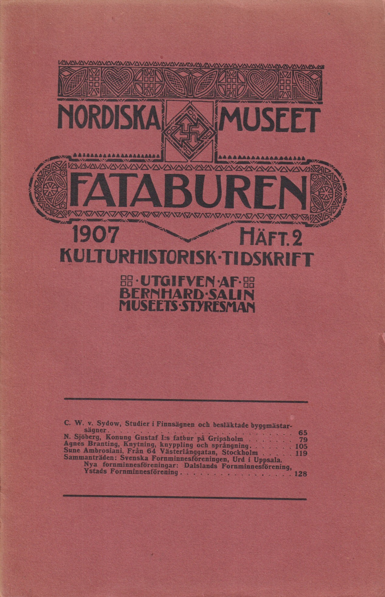 Fataburen. Kulturhistorisk tidskrift. 1907, häfte 2.
